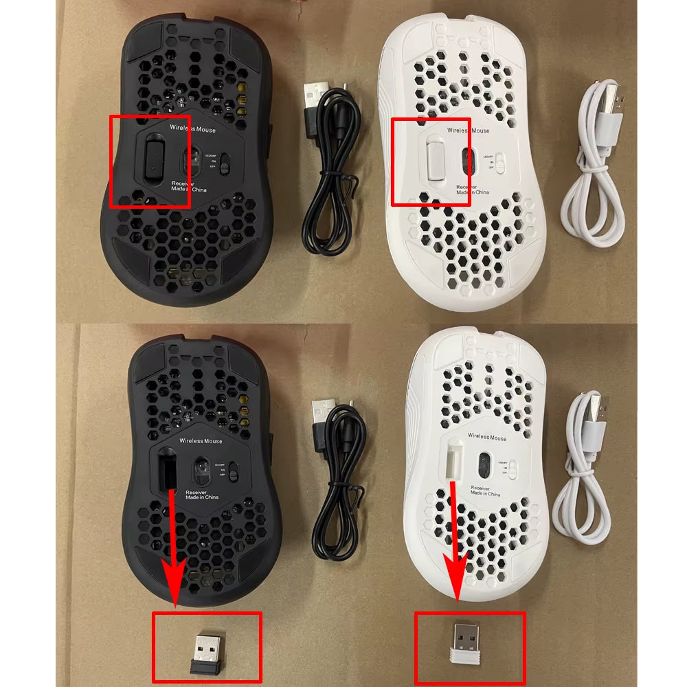 VelocityX Wireless Honeycomb Designed Mouse With RGB