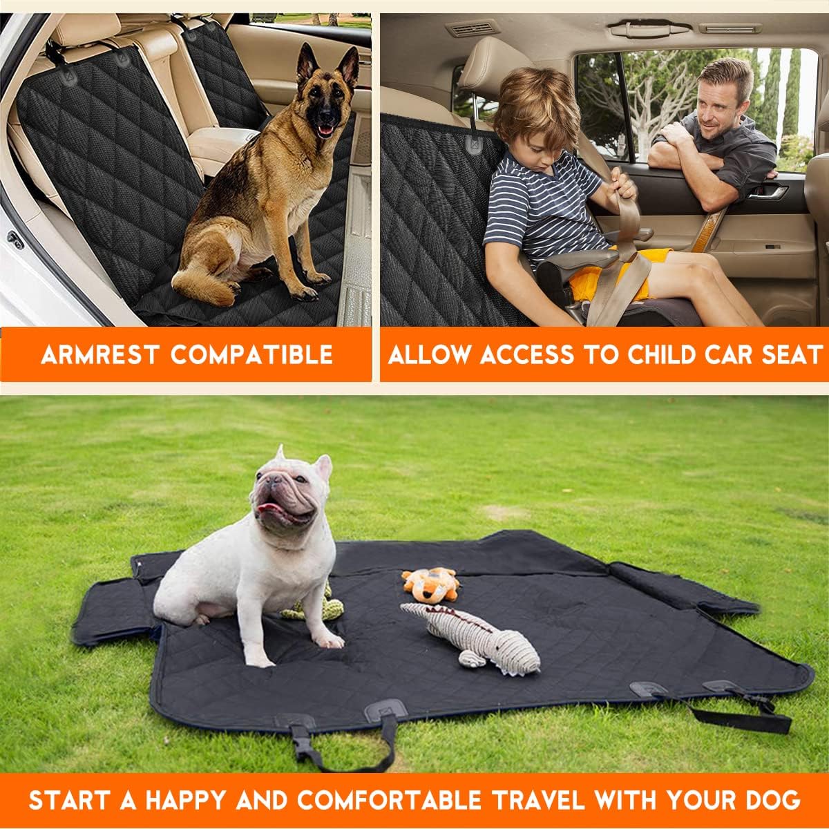 Canine Cruise™ Back Seat Cover For Dogs - Non-Slip and Waterproof