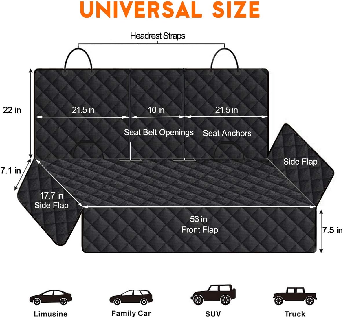 Canine Cruise™ Back Seat Cover For Dogs - Non-Slip and Waterproof