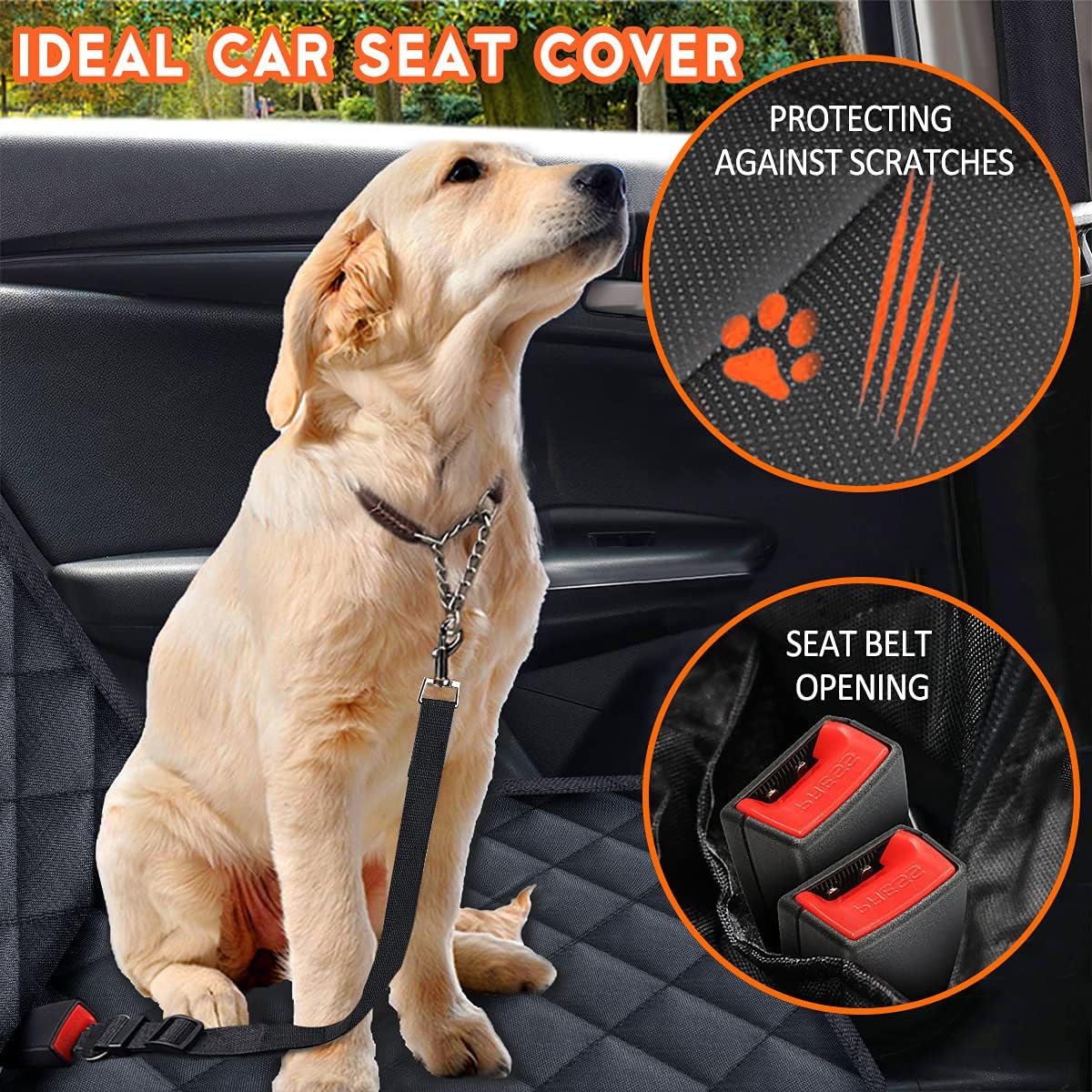 Canine Cruise™ Back Seat Cover For Dogs - Non-Slip and Waterproof