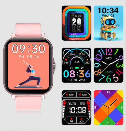 PulseSync™ Smart Watch Fitness Tracker for Andoird/IOS - Monitors  IP68, Heart Rate/Blood Oxygen/Sleep - 1.69-Inch Display for Men and Women (Rose Gold)