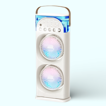 Mist Motion™ Dual Head Mist Fan, 5-Hole Cooling with Auto Oscillation